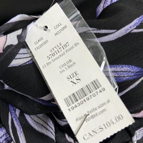 WHITE HOUSE BLACK MARKET IRIS BLOUSE SIZE‎ XS - Picture 9 of 9